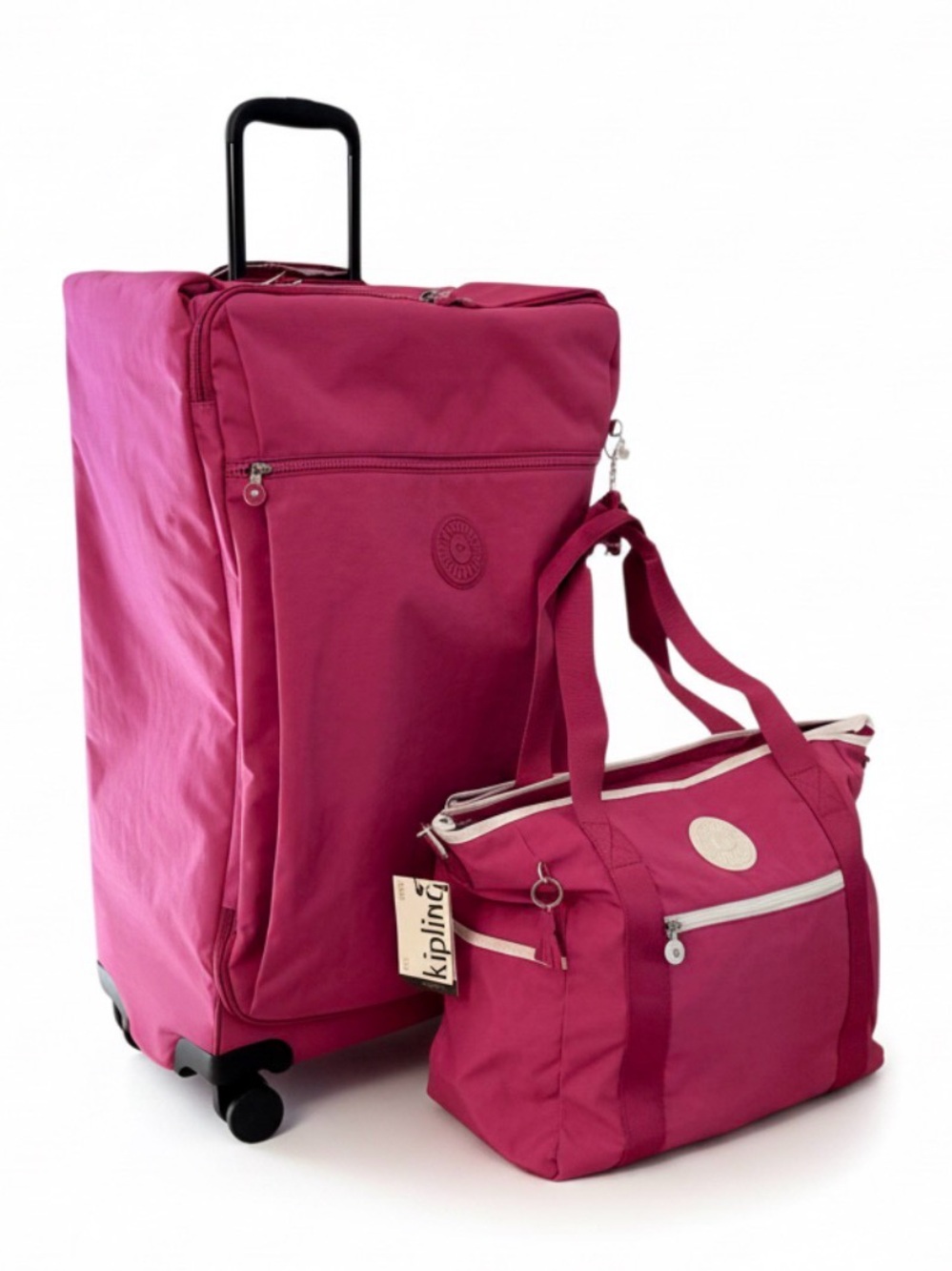 Kipling Darcey LARGE 29” Luggage Carry on Rolling Travel Suitcase Purple Wine